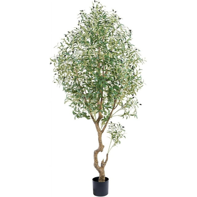 Artificial Trees 7 FT Tall Fake Olive Trees for Indoor Large Faux
