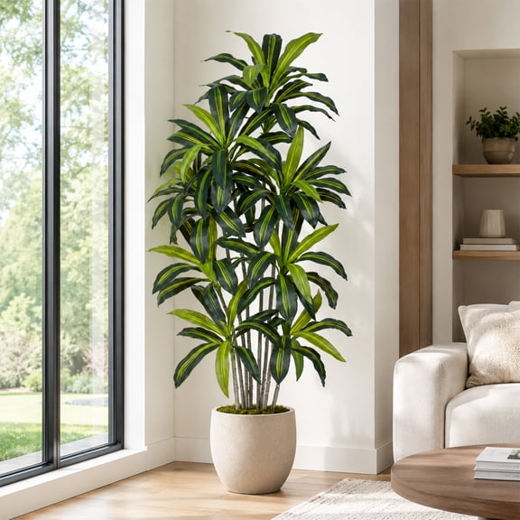Artificial Dracaena Tree 6ft Indoor Faux Plant silk fake tree Yucca Floor Plant