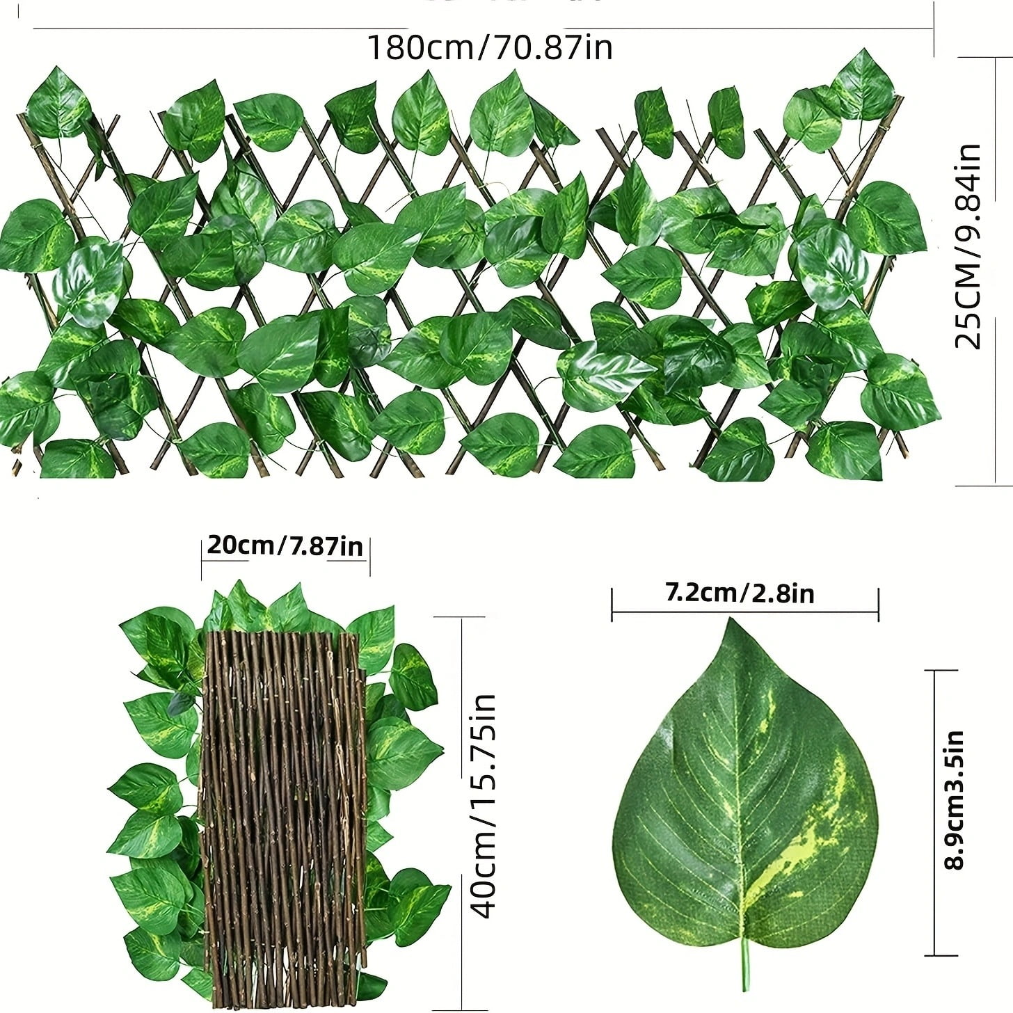 Artificial Trellis Screening Simulated Green Plant Wall Lifelike Green