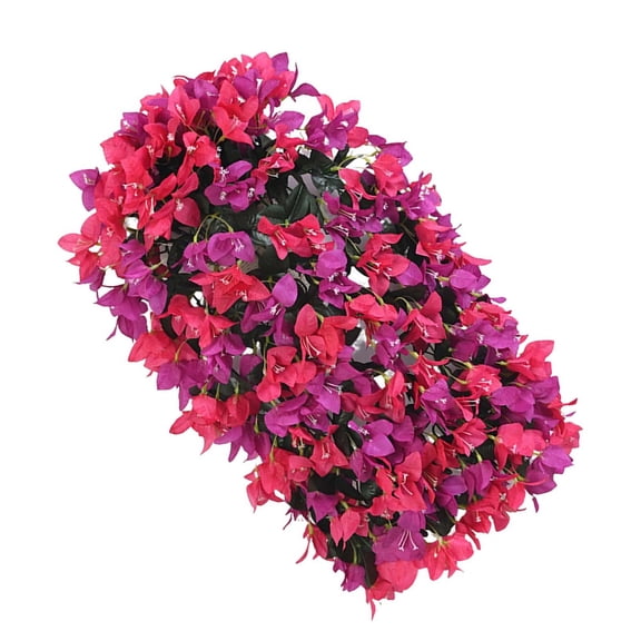 Artificial Triangle Plum Blossom Green Wall Hanging, Long Trailing Vine Realistic for Front Door, Porch, Planter, Patio, Balcony, Outdoor Decoration, Includes 1 Hanging