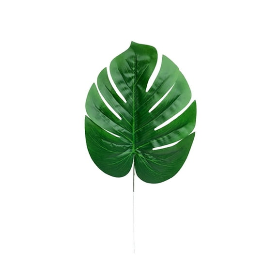 Artificial Tropical Palm Leaves,Hawaiian Luau Party Jungle Beach Theme Decoration,Faux Safari Leaves Monstera Fake Leaves for Safari Jungle Party Table Wedding Birthday Party Decor(Green5,22.4x11")