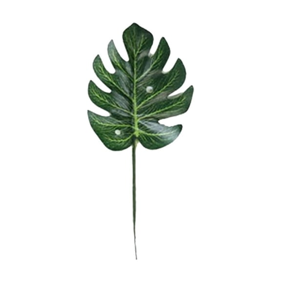 Artificial Tropical Palm Leaves,Hawaiian Luau Party Jungle Beach Theme Decoration,Faux Safari Leaves Monstera Fake Leaves for Safari Jungle Party Table Wedding Birthday Party Decor(Green6,6.3x3.1")