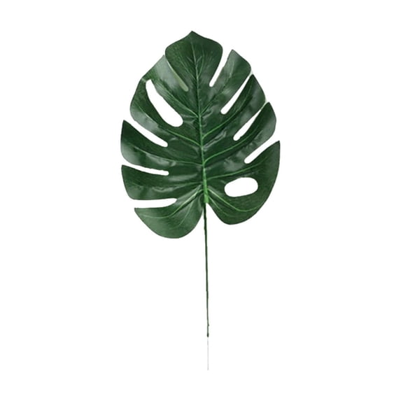Artificial Tropical Palm Leaves,Hawaiian Luau Party Jungle Beach Theme Decoration,Faux Safari Leaves Monstera Fake Leaves for Safari Jungle Party Table Wedding Birthday Party Decor(Green3,15x7.5")