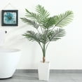 thumbnail image 1 of Artificial Tropical Palm Plants 4.5 Feet Fake Plant for Home Decor Indoor Outdoor Faux Areca Palm Tree in Pot for Home Office Perfect Housewarming Gift, 1 of 8