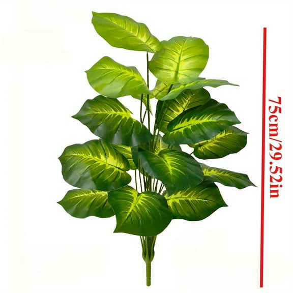 Artificial Tropical Rainforest Tree | Realistic Plastic Plant | Indoor/Outdoor Decor for Weddings, Hotels, Garden | Christmas & Nordic Style Backdrop | Vibrant Leaf Design (No Pot Included)