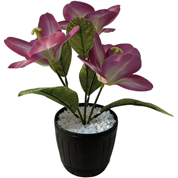 Artificial Tulip Flower Bonsai PVC Simulation Potted plants for Home Decor