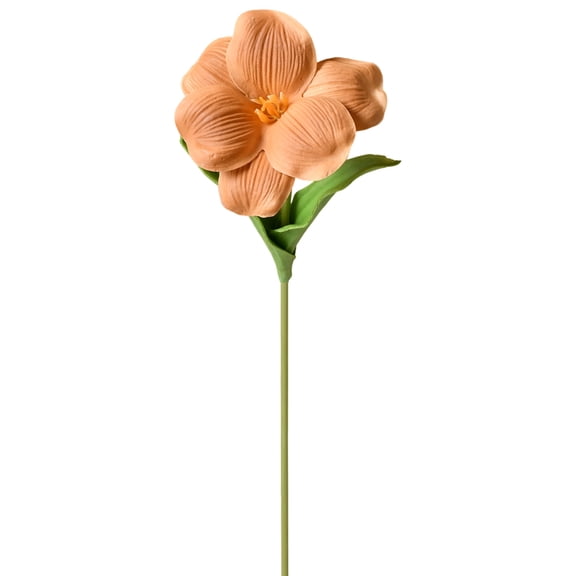 Artificial Tulip Flower, Cosmug Faux Floral Arrangement, Decorative Fake Tulip Stem, for Home Vase, Living Room Display, Office Desk and Table Decor, 1PC, Orange