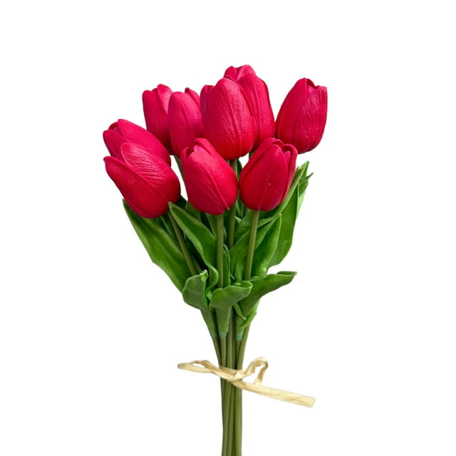 Artificial Tulip Flowers with Real Touch Feel - Pack of 10 Stems - Walmart.com