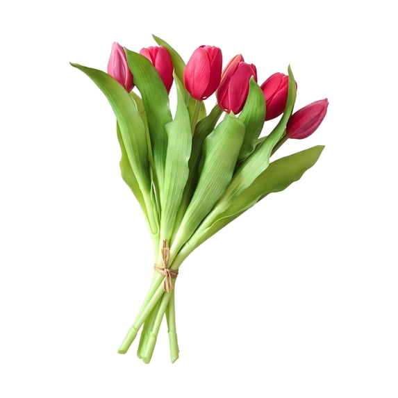 Artificial Tulips 7 Heads Real Touch Fake Tulip For Home Living Room Decor 1 Pack