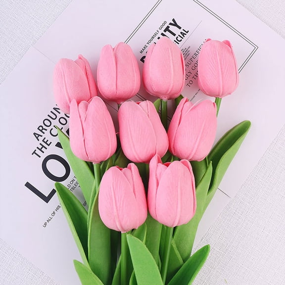 Artificial Tulips, Faux Tulips, Fake Tulips, Artificial Tulip Bouquet Faux Tulip Decorations Centerpiece Wedding Decorations