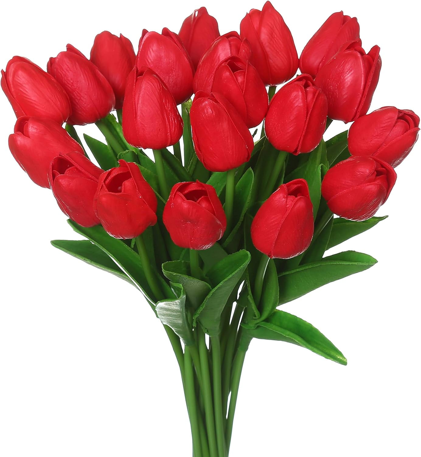 Artificial Tulips Flowers,20 Pcs 13.5" Artificial Latex Tulips Flowers