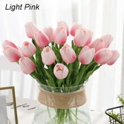 WHATWEARS Artificial Tulips Real Touch Fake Flowers Artificial Tulips Flowers Arrangement Bouquet for Home Room Office Wedding Party(5/10pcs)