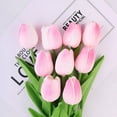 thumbnail image 1 of Artificial Tulips, Real Touch Faux Flowers, Luxury Faux Tulips, Valentine's Day tulips Flowers, Multicolor Tulips Artificial Flowers, Tulips Floral Arrangement Pink 13.4 Inch (1Pcs), 1 of 9