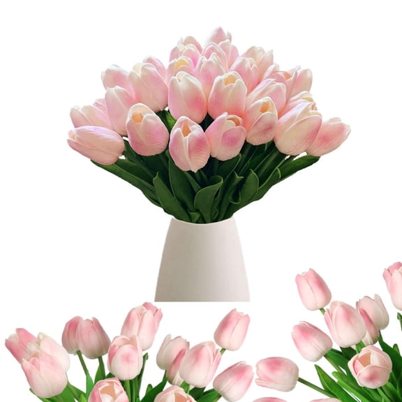 Artificial Tulips,Real Touch Faux Tulips for Wedding,Dining Table Decoration,Faux Flowers,Fake tulips Flowers for Mother's Day,Home