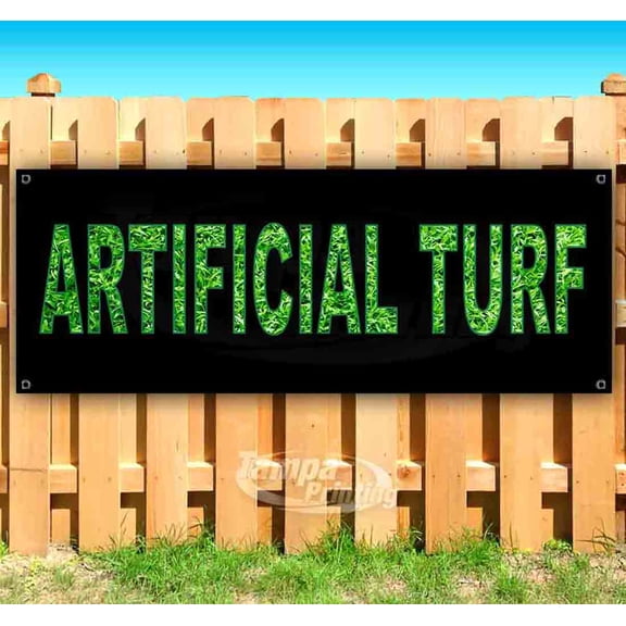 Artificial Turf 13 oz Vinyl Banner With Metal Grommets