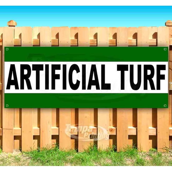 Artificial Turf 13 oz Vinyl Banner With Metal Grommets