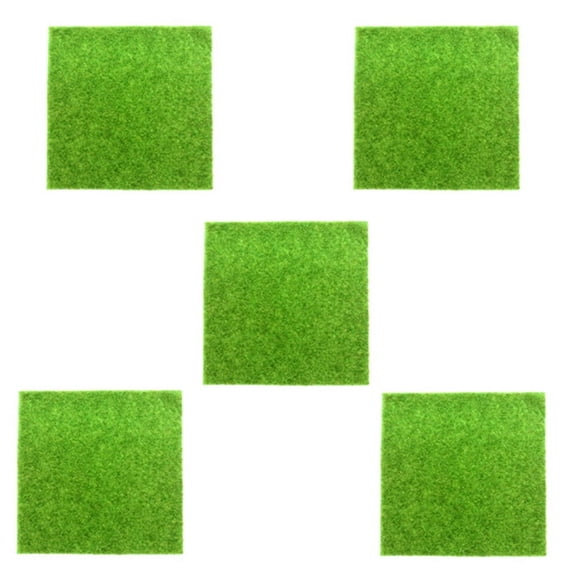 Artificial Turf DIY Mini Simulation Flocking Turf Moss Micro-Landscape Plant Landscaping 15x15cm