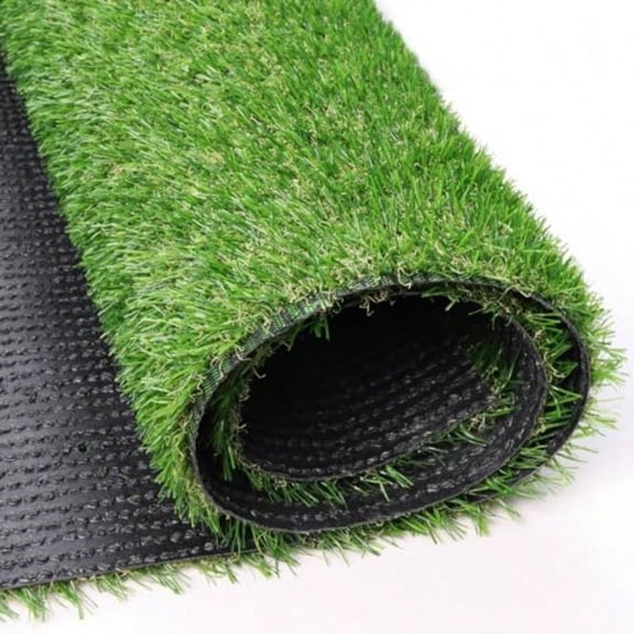 Artificial Turf Grass 4 FT 10 in X 8 FT Fake Grass Rug Realistic Grass Carpet 0.8 Pile Outdoor Indoor Synthetic Mat with Drainage for Dogs Patio Backyard Balcony Custom Size