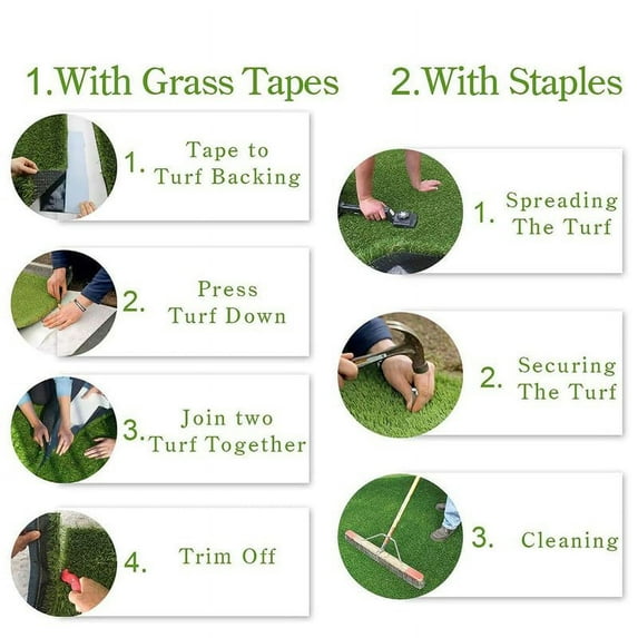 Artificial Turf Grass 5FTX7FT Fake Grass 1.38 Inch Thick Realistic Synthetic Grass, Indoor Outdoor Rug Grass Carpet Custom-Sized Dogs Mat Garden Lawn Landscape Balcony for Pets