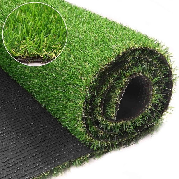Artificial Turf Grass 5ftx10ft 0.8in Realistic Fake Grass Rug with Drainage Holes Indoor Outdoor Lawn Grass Landscape for Backyard Patio Synthetic Grass Mat for Dogs Pets