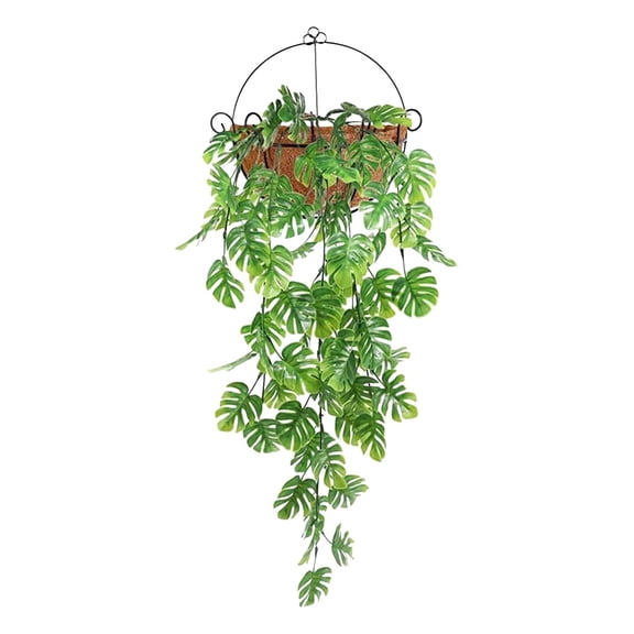 Artificial Turtle Back Leaf Rattan with Leaves and Iron Wire Stem for Wall Hanging and Decoration
