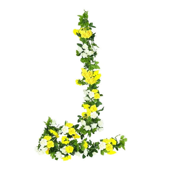 Artificial Two-Tone Rose Garland Fake Silk Flower Vines For Wedding Arch Party Home Garden Wall Decor Lifelike Design Craftsmanship No Maintenance Required