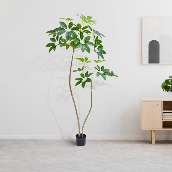 Artificial Umbrella Tree, 5.2/6ft Tall Fake Plants, Artificial Plants for Indoor, Fake Trees for Office Home Living Room