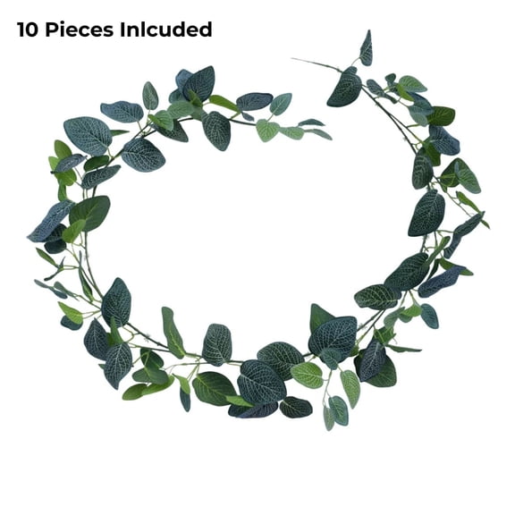 Artificial Veined Ivy Garland  74.8" (190cm) Lifelike Cascading Greenery (Set of 10)