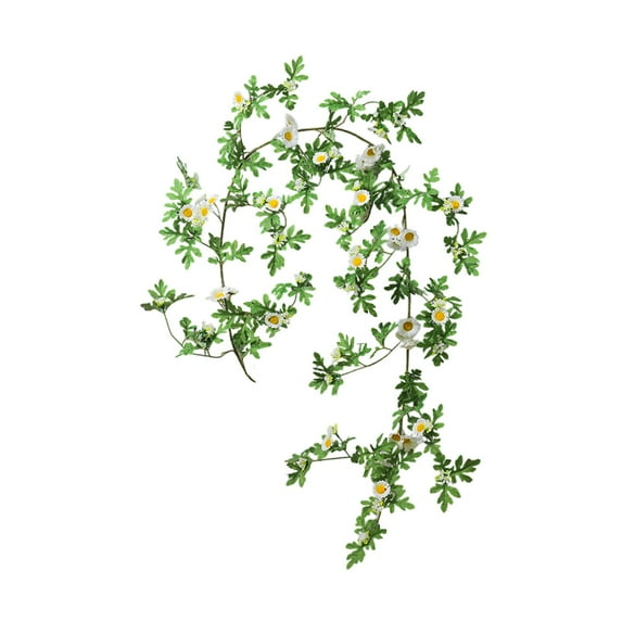 Artificial Vine Artificial Daisy Vine Fake Flower Garland Decorative Hanging Vine with 66 Flowers 72.83 Inches Long Plastic Material for Home Wedding Party Decorations Daisy Garland