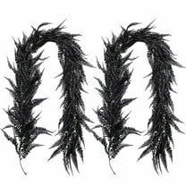 Artificial Vine Flowers Verdsylv Artificial Hanging Fern Garland, Faux Ivy Vines Greenery for Outdoor/Indoor Wall Table Decoration, Home Garden Wedding Party Decoration, Faux Flowers Plants, Black