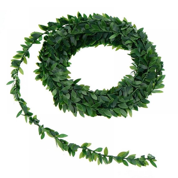 24.6Ft Artificial Silk Scindapsus Ivy Leaf Garland Plant Vine Foliage Decor Artificial Ivy Garland Foliage Green Leaves Fake Vine Headband Artificial Leaf Vine Fake Hanging Plants for Wedding Party