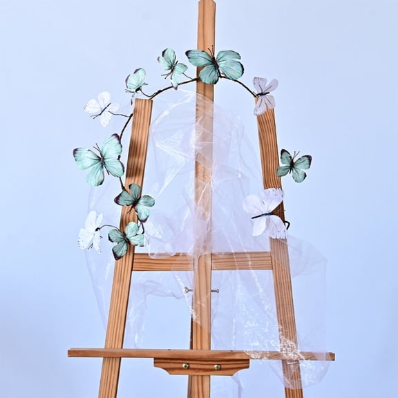 Artificial Vines, ZzCityTK Removable Butterfly Garland Decor, Plastic Rattan Spring Party Wall Arch Balustrade Decoration