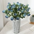 thumbnail image 1 of Artificial Vintage Roses Silk Flowers With Long Stem 19 Inch Total Length Gradient Color For Diy Bouquets Wedding Centerpiece Home Kitchen Decor, 1 of 8