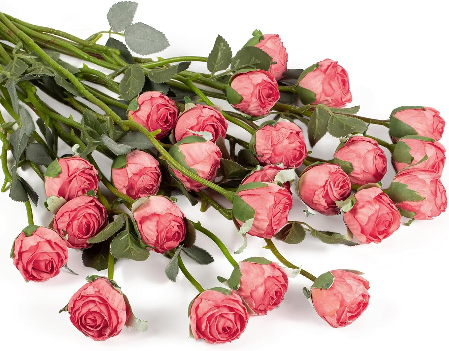Variety Fake Roses Artificial Vintage Roses Silk Rose with Stem Fake Rose Bouquets for ...