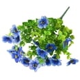 thumbnail image 1 of Artificial Violet Flowers, Ongmies Artificial Colored Flowers – Realistic Spring Decoration for Outdoor Courtyards & Gardens, A Bunch of Artificial Violets, 1 of 10