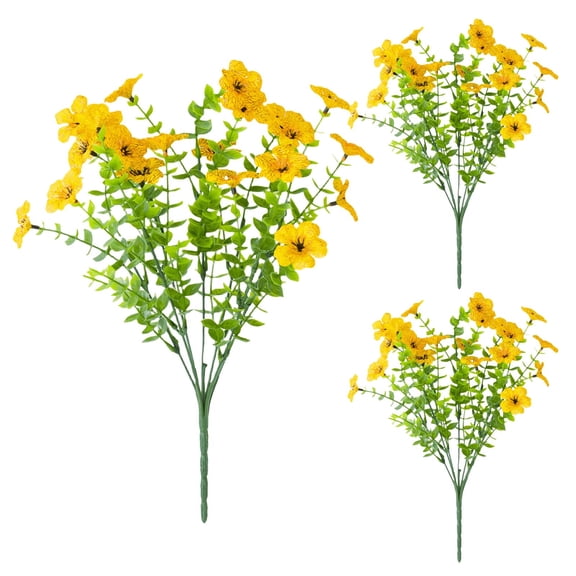 Artificial Violet Flowers, Realistic Fade-Resistant Violet Bouquets with Green Leaves for Home Vase Arrangements, 14.4''