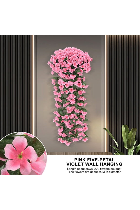 Artificial Violet Flowers,Silk Orchid Decor,5-Piece Set,Vintage Elegance for Home Decor,Living Room,Subtle Accent,Faux Violets,Elegant Arrangement,Botanical Style,Indoor Plants,Wall,MIANHT