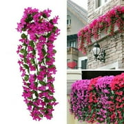 WODLLCAS Artificial Violet Hanging Flowers Vines Plants Home Garden Indoor Outdoor Decor