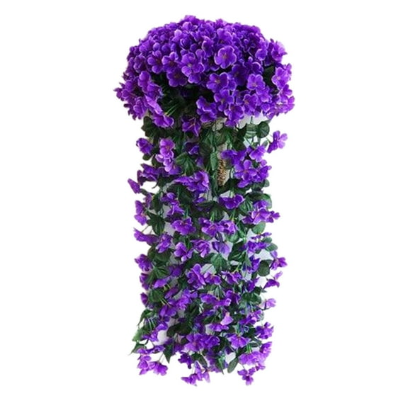 Artificial Violet Rose Bouquet | Realistic PE Rattan & Silk Flowers | 0.9m Long Vines with Moss Base | Outdoor/Indoor Decor for Balcony, Wedding, Landscaping | All-Weather Fade-Resistant (1 Piece)