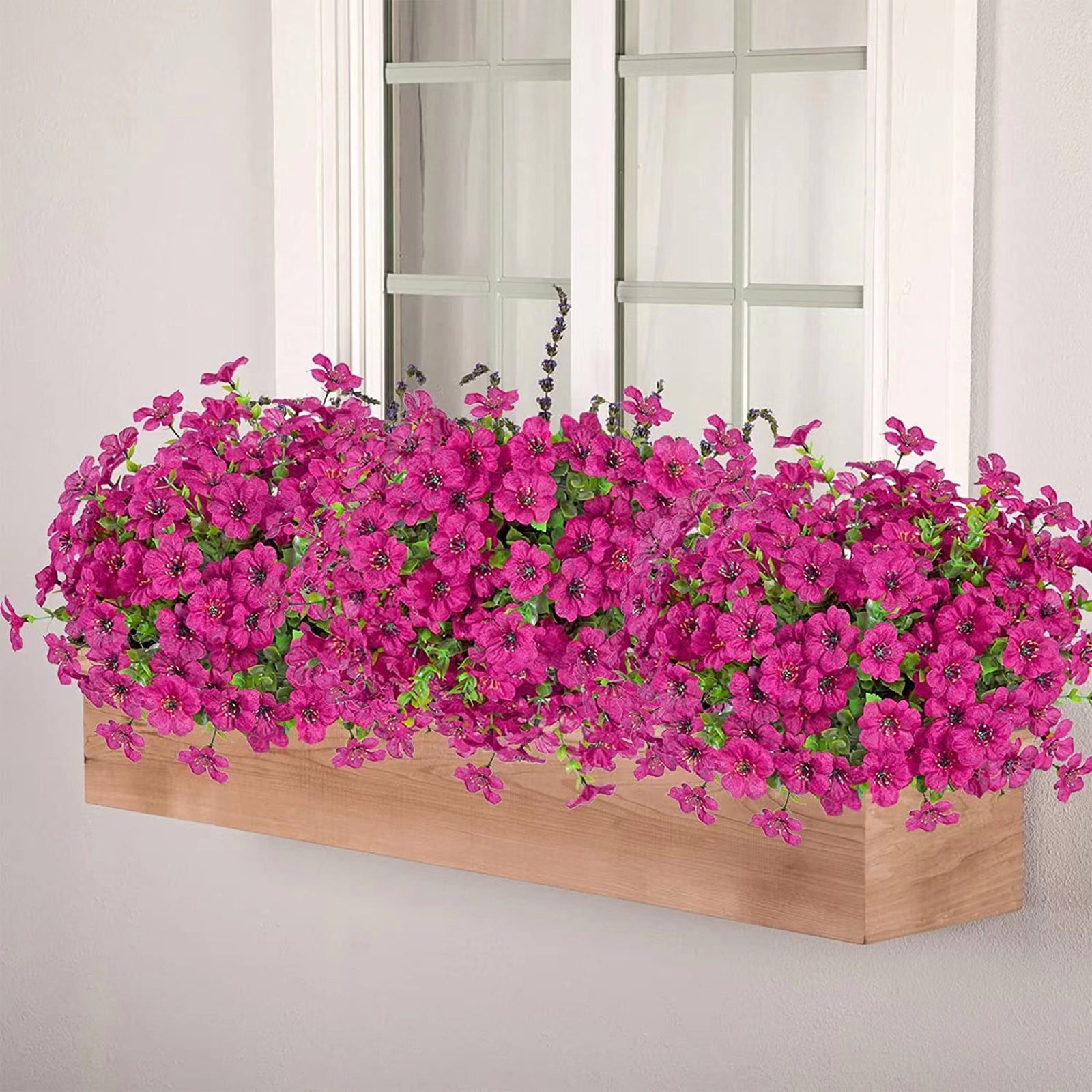 Artificial Violet Simulation Flower Bouquet with 7 Prongs, Lifelike
