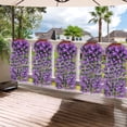 thumbnail image 1 of Artificial Violet Wisteria Hanging Flower Basket, Realistic Silk Fake Floral Garland, Easy Hang Reusable Non Fading, Wedding Wall Door Home Bedroom Office Cafe Restaurant Decor, 1 of 5