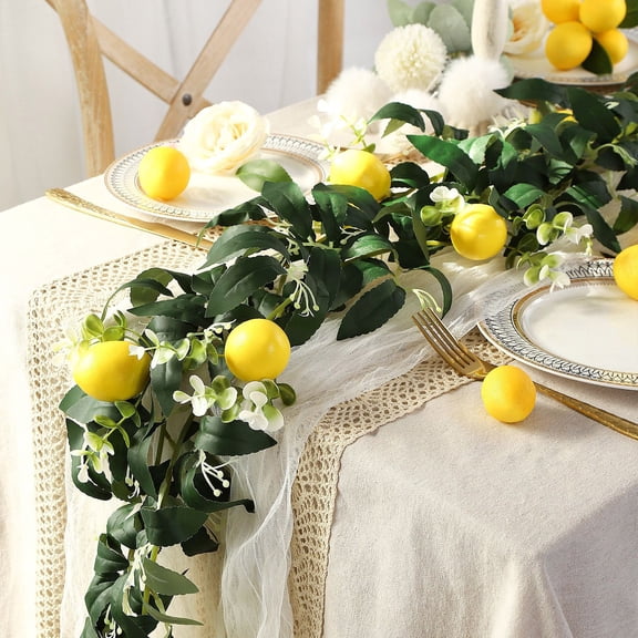 Artificial Virginia Eucalyptus Lemon Vine,Long Hanging Green Garland Decor,Trailing Leaf Lifelike Accent Ornament,Indoor Outdoor Garden Balcony Display,Flexible Fence Wall Decoration Piece