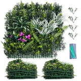 Artificial Wall Panels 20 x 20 Inch,Grass Wall Panels with 20 Zip Tiles