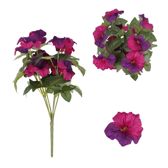 Artificial Water Grass Potted Plant Silk Flowers Violet Print Faux Spring Greenery Desk Decoration Home Office Shelf Bathroom Tabletop Mini Fake Plant No Maintenance Realistic Looking