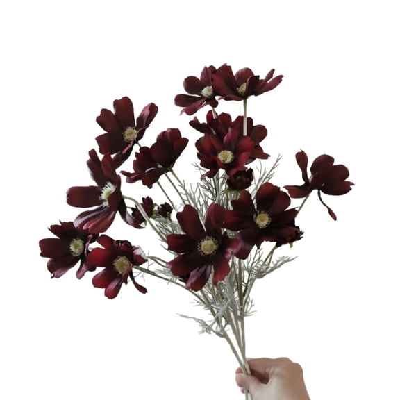 Artificial Waterweed Chrysanthemum Flower, Faux Cosmos Floral Arrangement, Realistic Fake Plant for Home Office Indoor Decor
