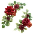 thumbnail image 1 of Artificial Wedding Arch Flower Swags, Faux Rose Leaf Floral Sets, Cosmug Welcome Sign Decor, for Ceremony Backdrop, Door Trim and Party Wall Display, 2 Pack, Red, 1 of 9