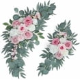 thumbnail image 1 of Artificial Wedding Arch Flowers (Pack of 2), Dusty Rose Wedding Flowers for Wedding Welcome Signs Floral Decorations and Wedding Reception Ceremony Decor (Dusty Rose & Pink & Ivory), 1 of 7