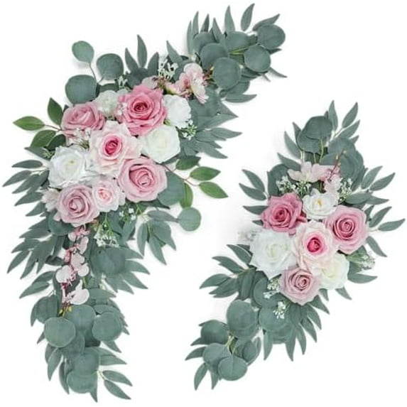 Artificial Wedding Arch Flowers (Pack of 2), Dusty Rose Wedding Flowers ...