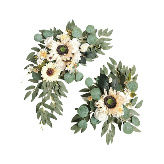 Artificial Wedding Arch Flowers Swag Sign Arbor Floral Arrangement For Ceremony And Reception Backdrop Decoration