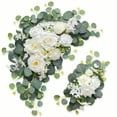 thumbnail image 1 of Artificial Wedding Arch Flowers for Wedding Sign,Set of 2 for Wedding Welcome Ceremony Sign,Faux Floral Swags,Wedding, Banquet and Reception Backdrop Floral Decoration (White), 1 of 6